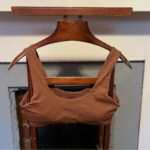 Brown sports bra